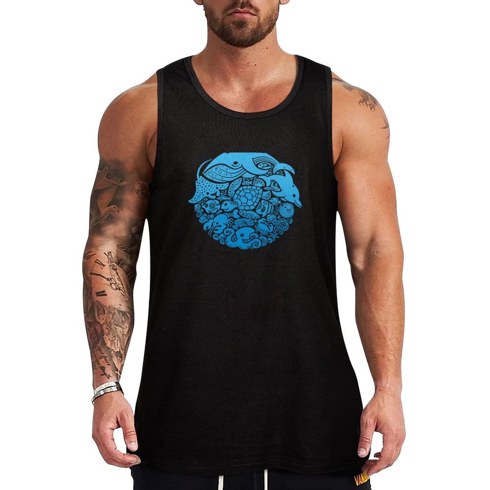 Us Aquatic Sports - Camiseta sin mangas Aquatic Blues, camiseta