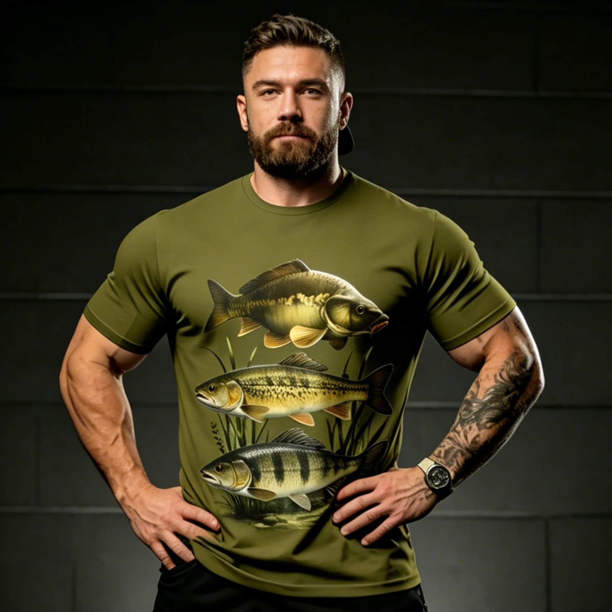 Us Aquatic Sports - Camiseta de manga corta con estampado